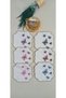 Cocktail Coffee Side Colored Butterfly Patterned Embroidery Presentation Napkin Set of 6 - 3