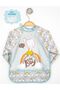 Bebechi Liquid-Proof Sleeves 4-Piece Rabbit Gazelle Swan Teddy Bear Pattern 0-3 Years Old Baby Food Bib - 5