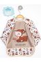 Bebechi Liquid-Proof Sleeves 4-Piece Rabbit Gazelle Swan Teddy Bear Pattern 0-3 Years Old Baby Food Bib - 4