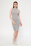 Ribbed Camisole Above Knee Halter Neck Sleeveless Women's Dress