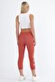 Women's Side Hollowed-out Elastic Leg Below Knee Leggings - 7