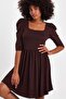 WOMEN'S SQUARE NECK BALLOON SLEEVE DRESS - 7