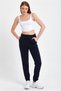 Women's Three Thread Knitted Sweatpants with Elastic Waist and Leg Jogger - 6