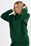 Women's Three Thread Fleece Oversize Tracksuit Set with Elastic Waist and Legs - 4
