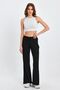 Women's Wide Leg Relaxed Cut Ribbed Camisole Pants - 8
