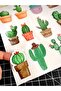 25 Pieces Cactus Lover Opaque Sticker Set - Gift Package and Bullet Journal - 2