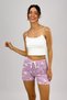 Women's 100% Cotton Single Jersey Patterned Soft Basic Mini Shorts Large Rabbit Lilac - 6