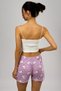 Women's 100% Cotton Single Jersey Patterned Soft Basic Mini Shorts Large Rabbit Lilac - 9