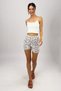 Women's 100% Cotton Single Jersey Patterned Soft Basic Mini Shorts Pink Gray Panda