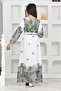 Young Girl Floral Print Chiffon Hijab Dress - 5
