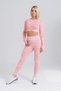 Women's Long Sleeve Seamless Sports T-Shirt | Crop Tops | Dusty Pink | Action Series Series | - 4