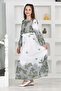 Young Girl Floral Print Chiffon Hijab Dress - 6
