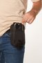 Men's black water resistant tactical belt bag with phone compartment (outdoor, business) (18x11 cm) - 2