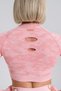 Women's Long Sleeve Seamless Sports T-Shirt | Crop Tops | Dusty Pink | Action Series Series | - 5