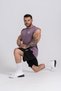 Sports Men's T-shirt | Tactical Sleeve Cut | Purple | Workout T-shirt | - 6