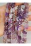Bracelet with Amethyst Stone, Side-Cut Square Shape 10X10Mm, Half Strand (49566) (18cm in Length)