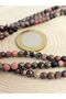 Bracelet with Rhodonite Stone, Half Strand, 4-4.5mm Range (18cm in Length) - 3