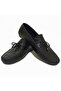 Men's Black Bow Detailed - Genuine Leather Inside and Outside Rubber Sole Loafer Shoe -EMNON6SH