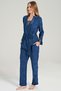 Jacquard Blue Women's Pajamas Set - Set of 3 C1T3N0O5