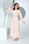 Young Girl's Long Modest Dress with Lined Patterned and Lining - 5