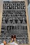 Cotton Series Black and White Scandinavian Authentic Pattern Decorative Woven Base Rug - 4