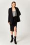 Black Velvet Slit Pencil Skirt - 2