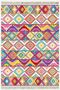 Cotton Series Multy Tones Diamond Pattern Decorative Woven Base Rug