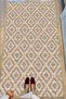 Cotton Series Wicker Look Crispy Diamond Antique Pattern Decorative Woven Base Rug - 5