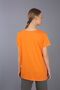 Orange 100% Cotton V-Neck Knitted T-Shirt - 3