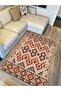 Cotton Series Multy Tones Embossed Look Antique Pattern Decorative Woven Base Rug - 5