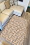 Cotton Series Wicker Look Crispy Diamond Antique Pattern Decorative Woven Base Rug - 4