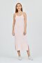 Powder Rope Strap Slit Slim Fit Dress
