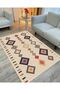 Cotton Series Cream Tone Border Pattern Decorative Woven Base Rug - 3