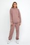 Women's Three Thread Fleece Oversize Tracksuit Set with Elastic Waist and Legs - 2