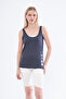 Athlete's Tank Top with Thick Straps, Chinese Print, Anthracite Color - 7