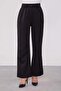 Double Pleated Black Fabric Trousers