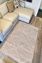 Cotton Series Gray Shades Straw Lines Antique Pattern Decorative Woven Base Rug - 3