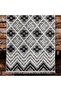 Cotton Rug 15 Gray Background Striped Patterned Decorative Washable Woven Base Rug - 4