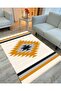 Cotton Series Cream Tones Antique Pattern Decorative Woven Base Rug - 3