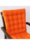 Lotus Luxury Puffy Rattan Lotus Chair Cushion 43X93, Orange - 2