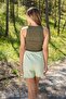 Women's Piping Collar Short Sleeve Blouse-body - 3