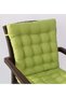 Lotus Luxury Puffy Rattan Lotus Chair Cushion 43X93, Green - 2