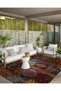 Antique Design Series Multicolored Patterned Fringed Decorative Carpet in Orange Tones Antik86 - 5