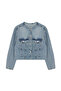 Mavi Soluk Efekt Vintage Yaka Detaylı Crop Denim Ceket TWOAW25CE00004 - 6