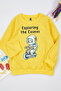 Yellow Male Child Seasonal-Thin Space Pattern Crew Neck Knitted Sweatshirt Tkdaw25Sw00005 - 2