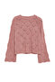 Dusty Rose Slotted/Hollowed Knit Sweater TWOAW22KZ1171 - 6