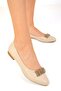 19416 Model Beige Women's Ballerinas - 5