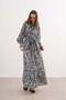 Linen Zebra Patterned Dress - 3