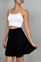 Women's Black Flared Skirt - 2