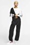 Sportswear EsstCollection Regular Waisted Loose Cut Black Women's Sweatpants - 5